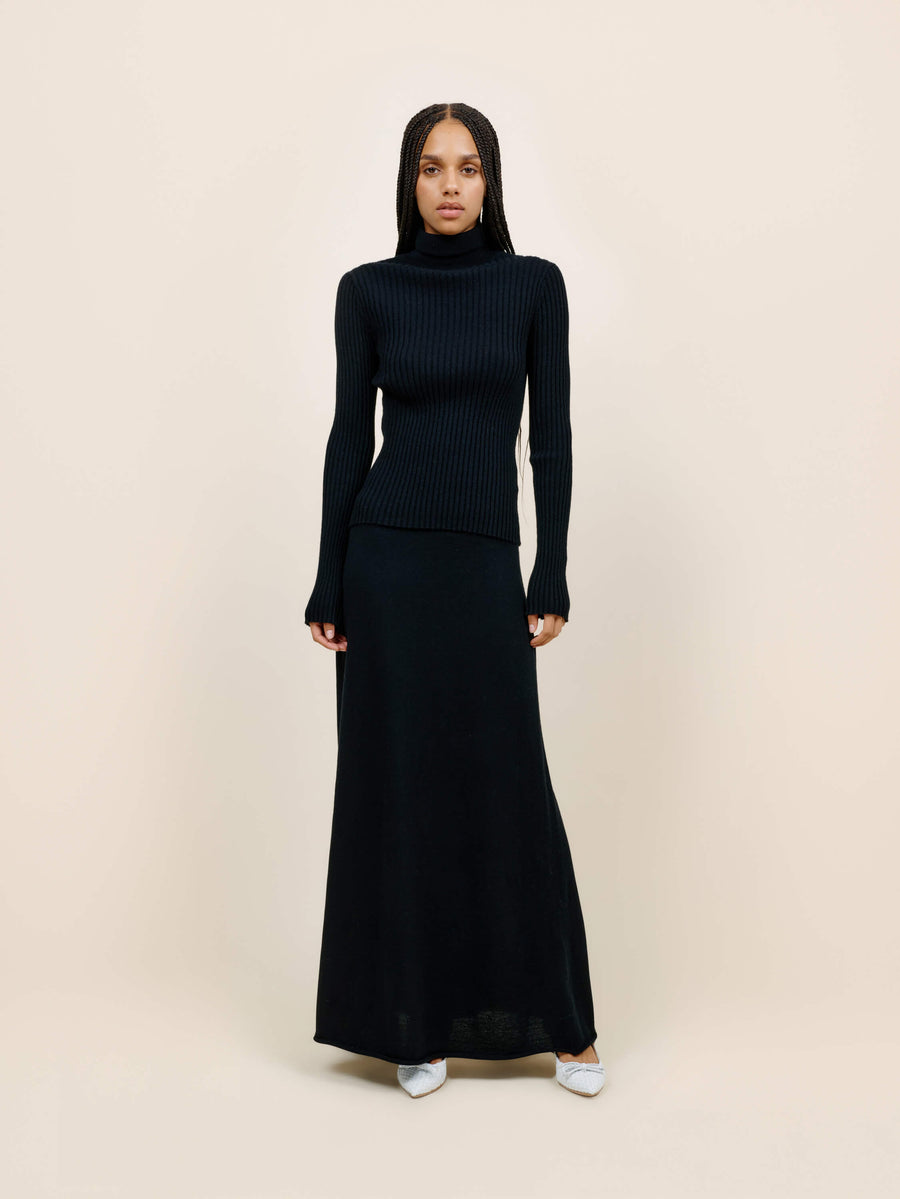 Rib Knit Women's Turtleneck