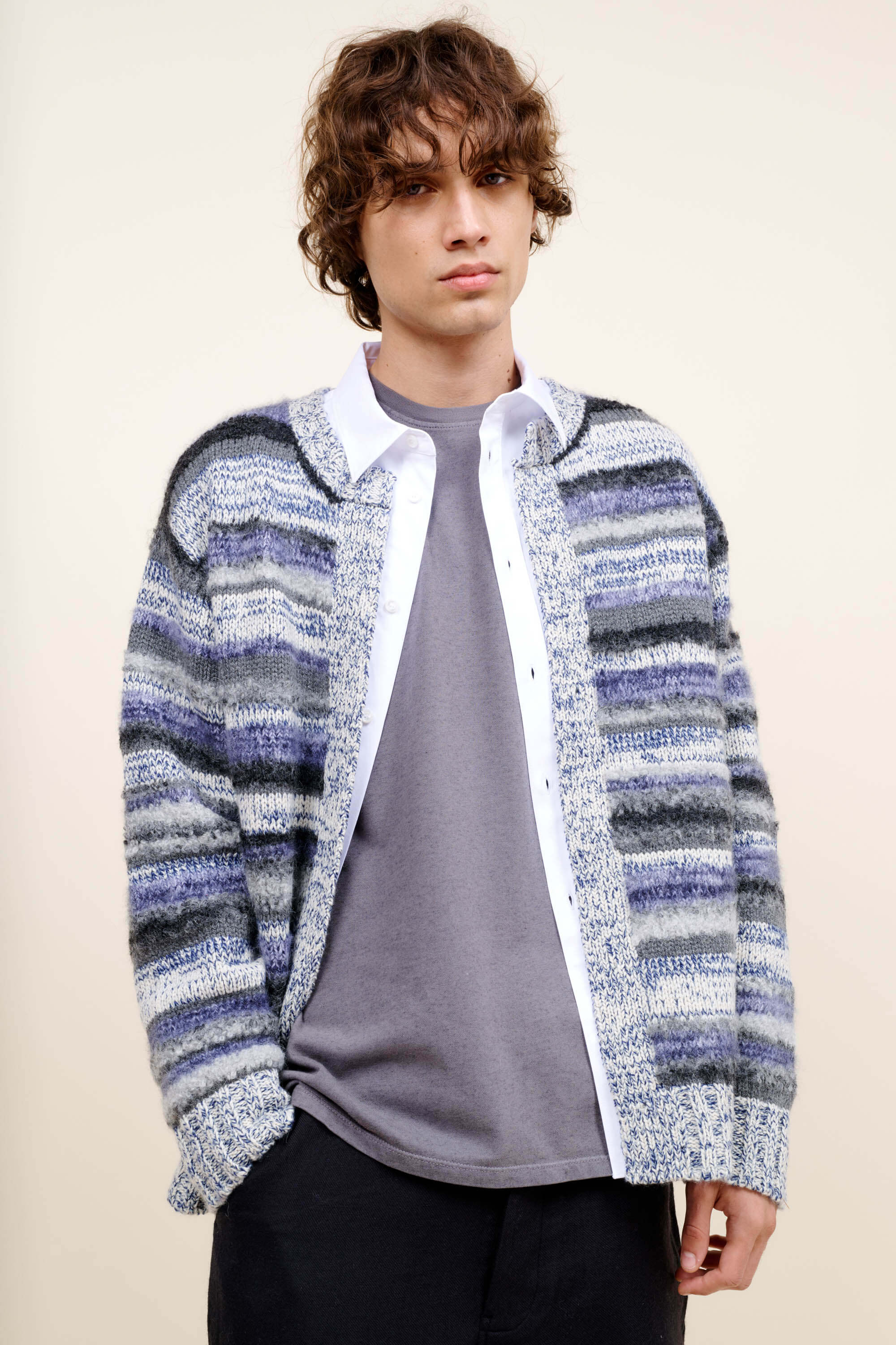 トップス The Elder Statesman CHASER CHCARDIGAN The Elder Statesman - Hot Pink Cashmere Knit Cropped Cardigan