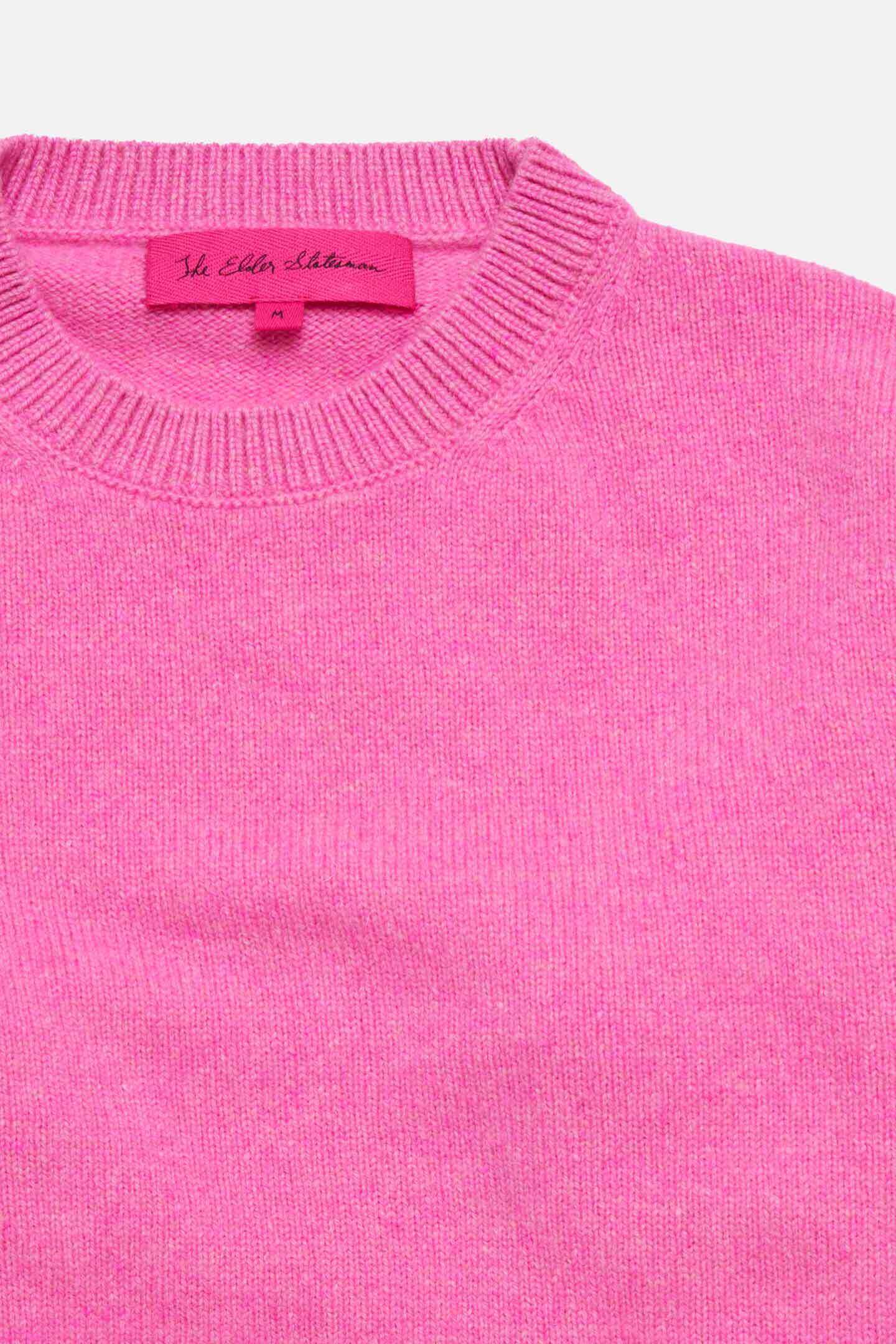 The Elder Statesman Cashmere Pace Stripe Smoking Jacket in Pink
