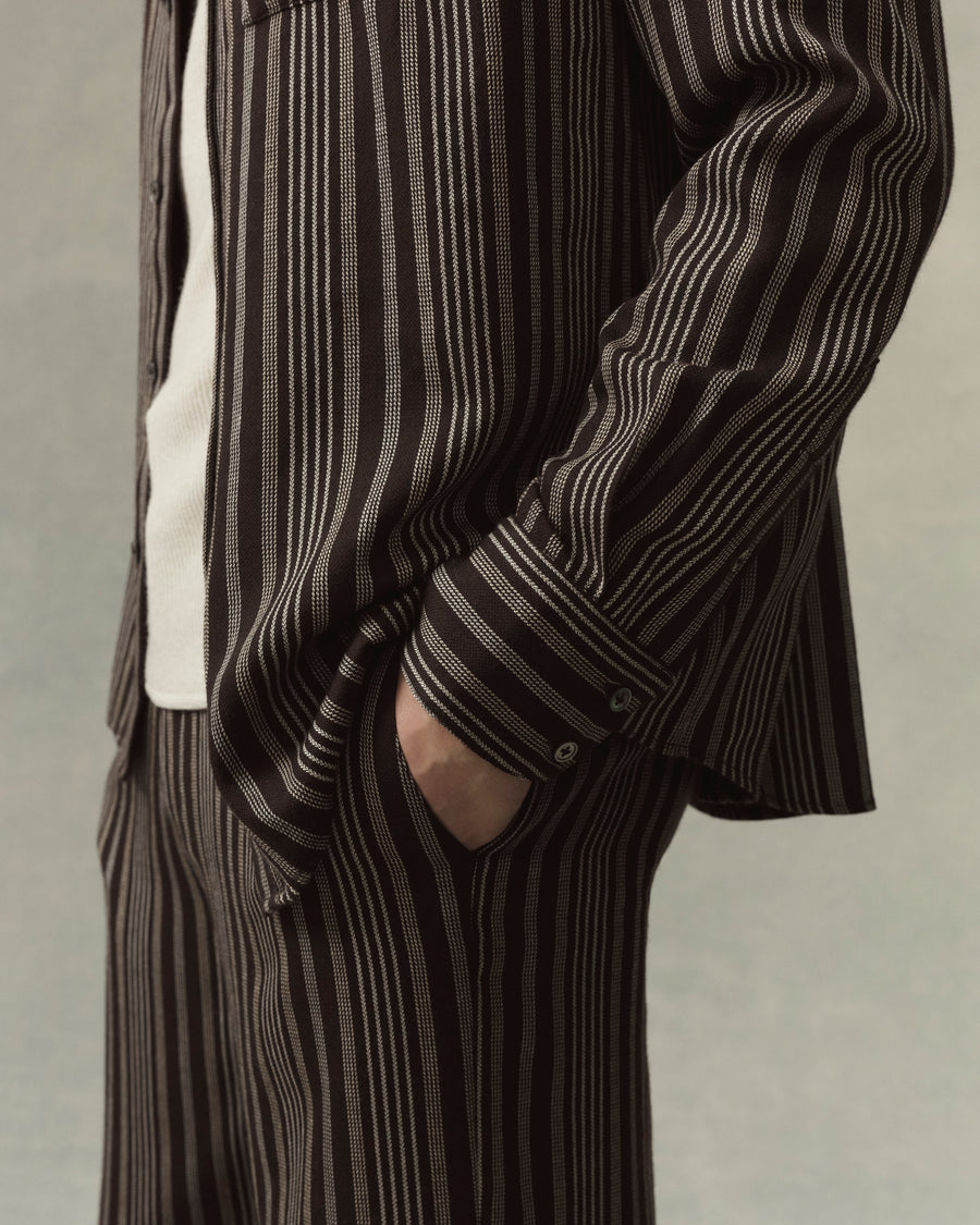 Cashmina Striped Slacker Pant