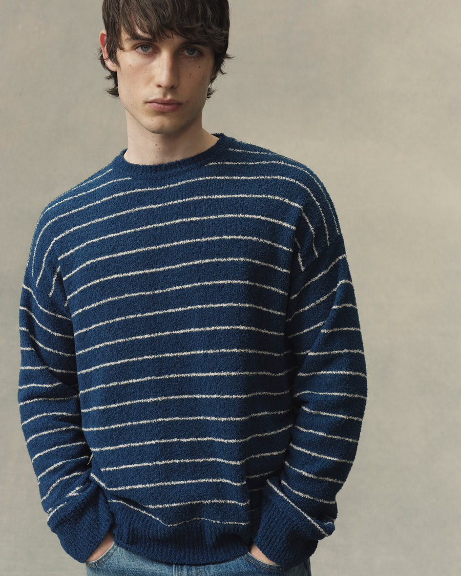 Eyelash Thin Stripe Crew