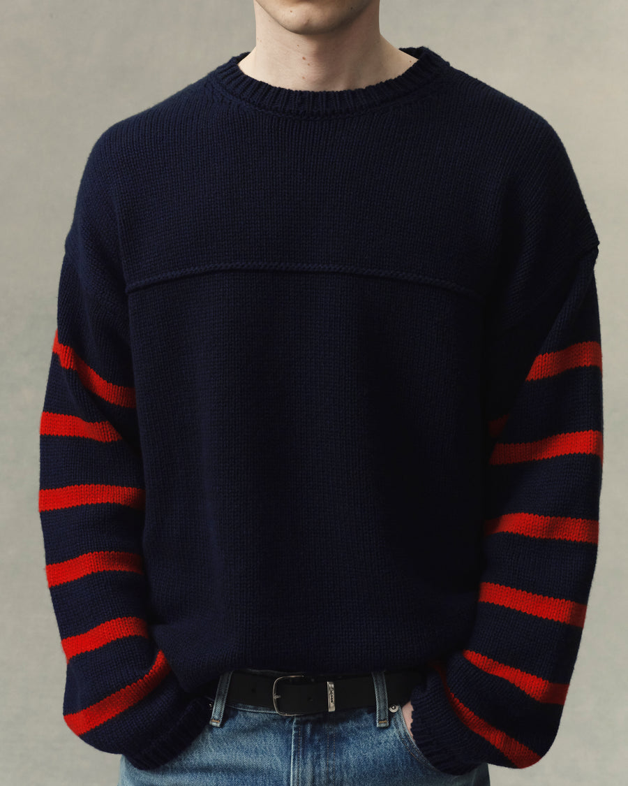 Airspun Stripe Dume Crew