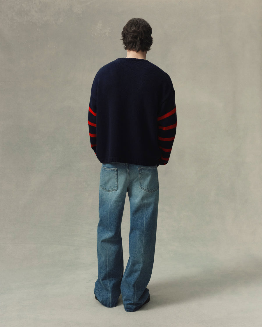 Airspun Stripe Dume Crew