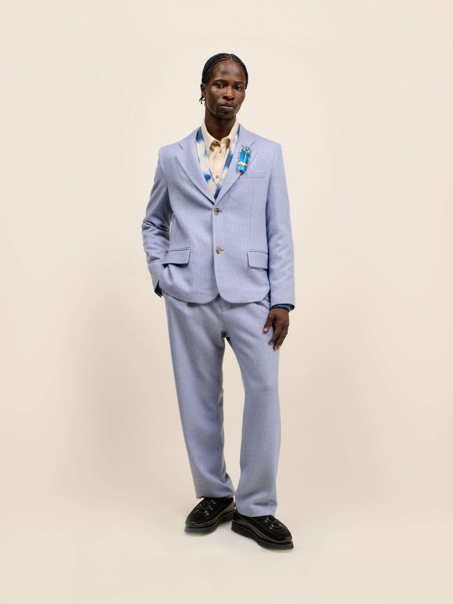 Stone Pleated Trouser