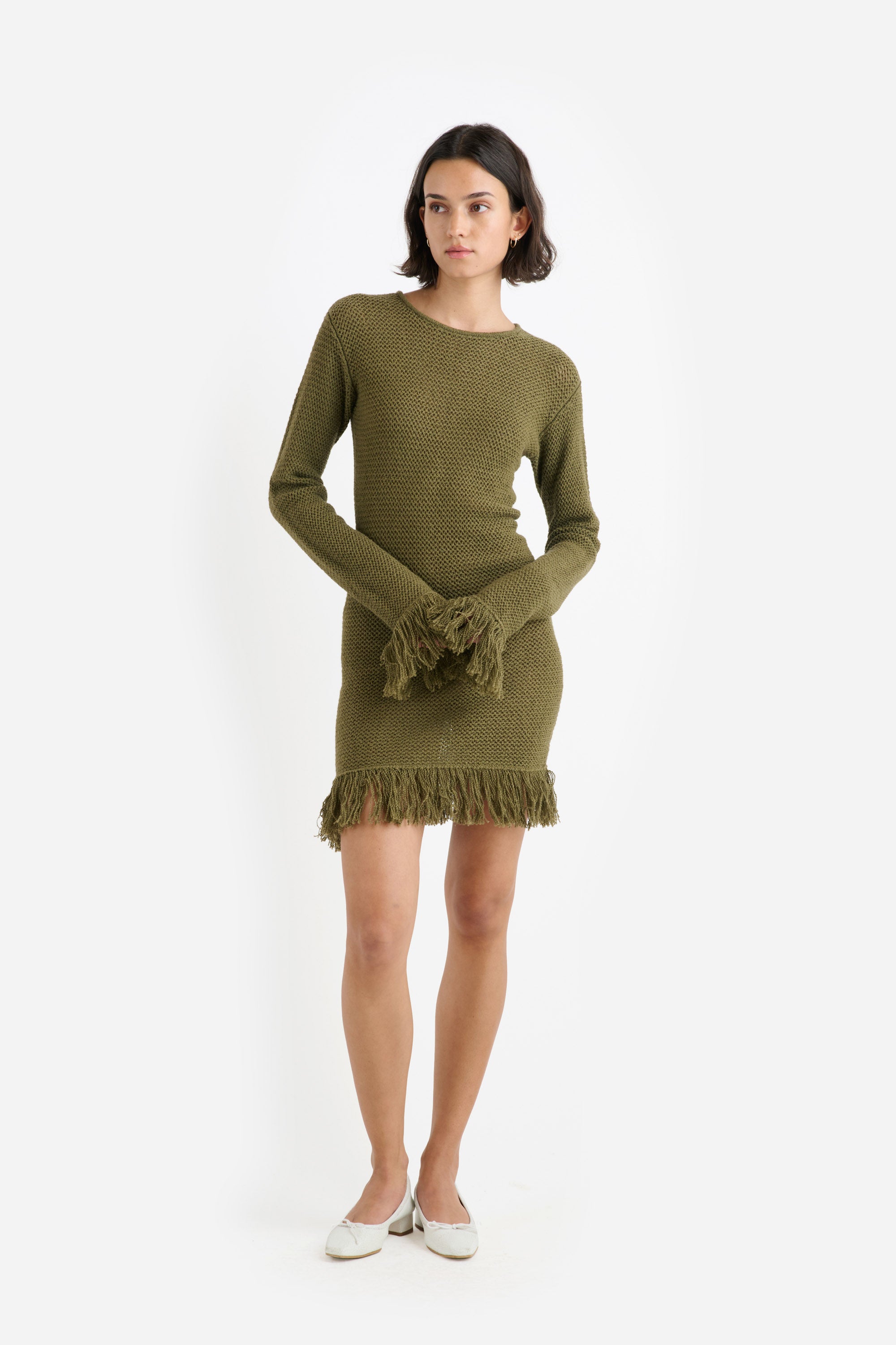 Nora Lite Fringe Mini Dress - The Elder Statesman Nora Lite Fringe Mini Dress - The Elder Statesman
