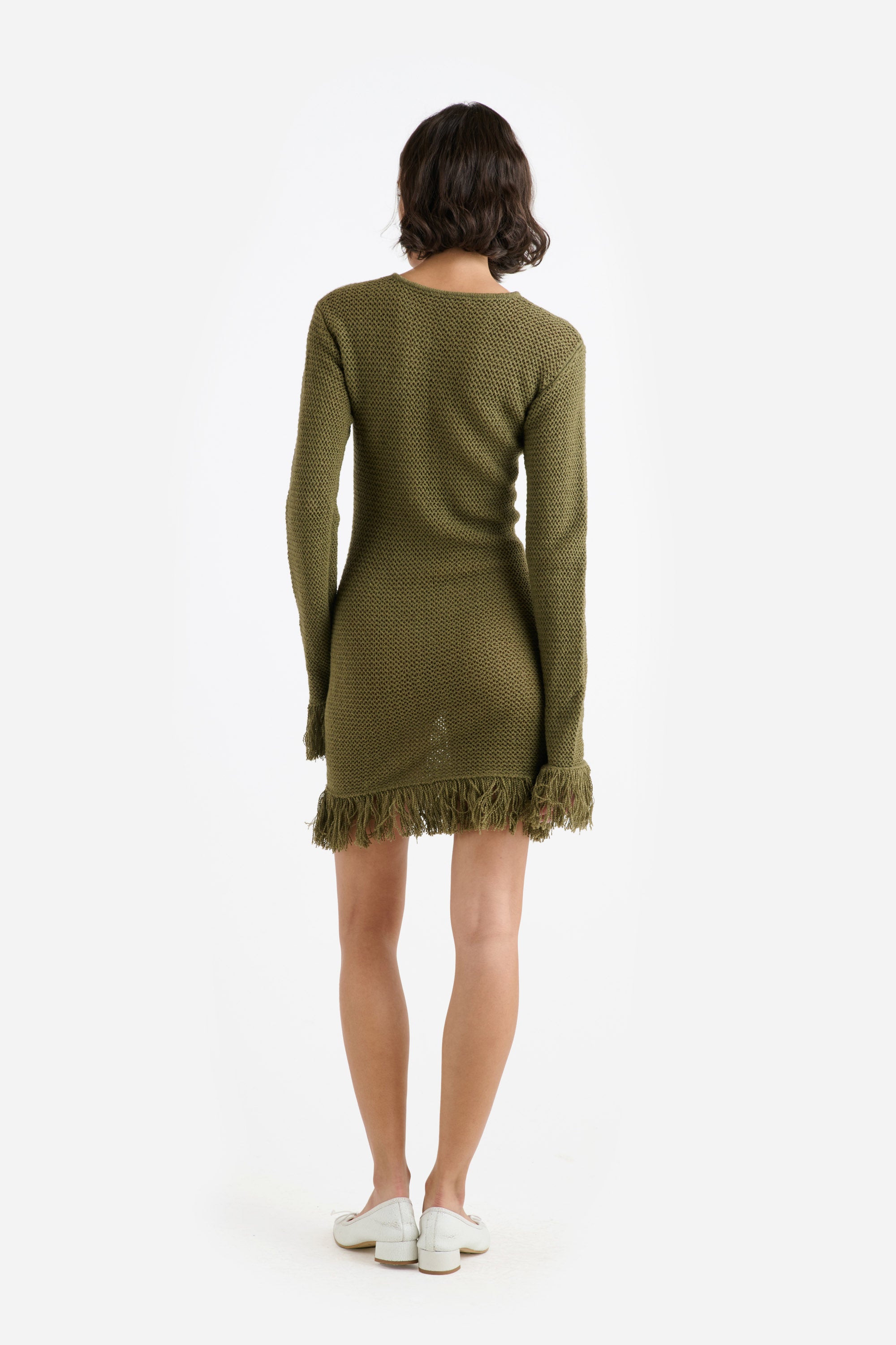 Nora Lite Fringe Mini Dress - The Elder Statesman Nora Lite Fringe Mini Dress - The Elder Statesman