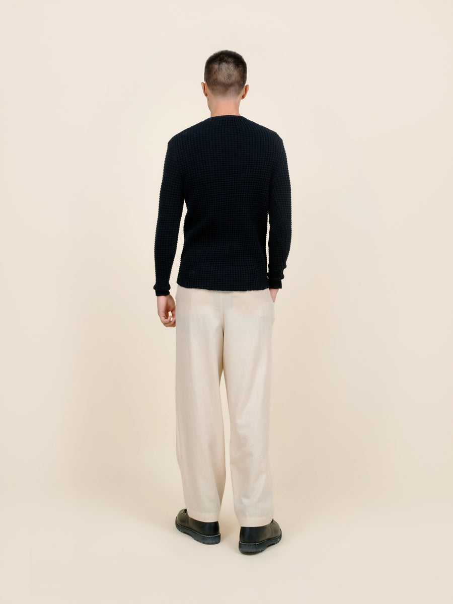 Wooly Cash Waffle Henley