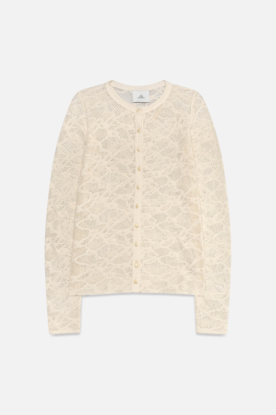 Pointelle Fitted Cardigan