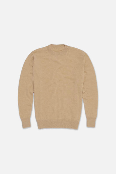 Cashmere Tranquility Crew in Beige - The Elder Statesman